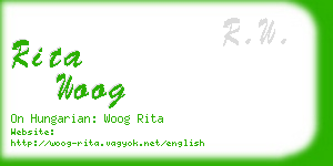 rita woog business card